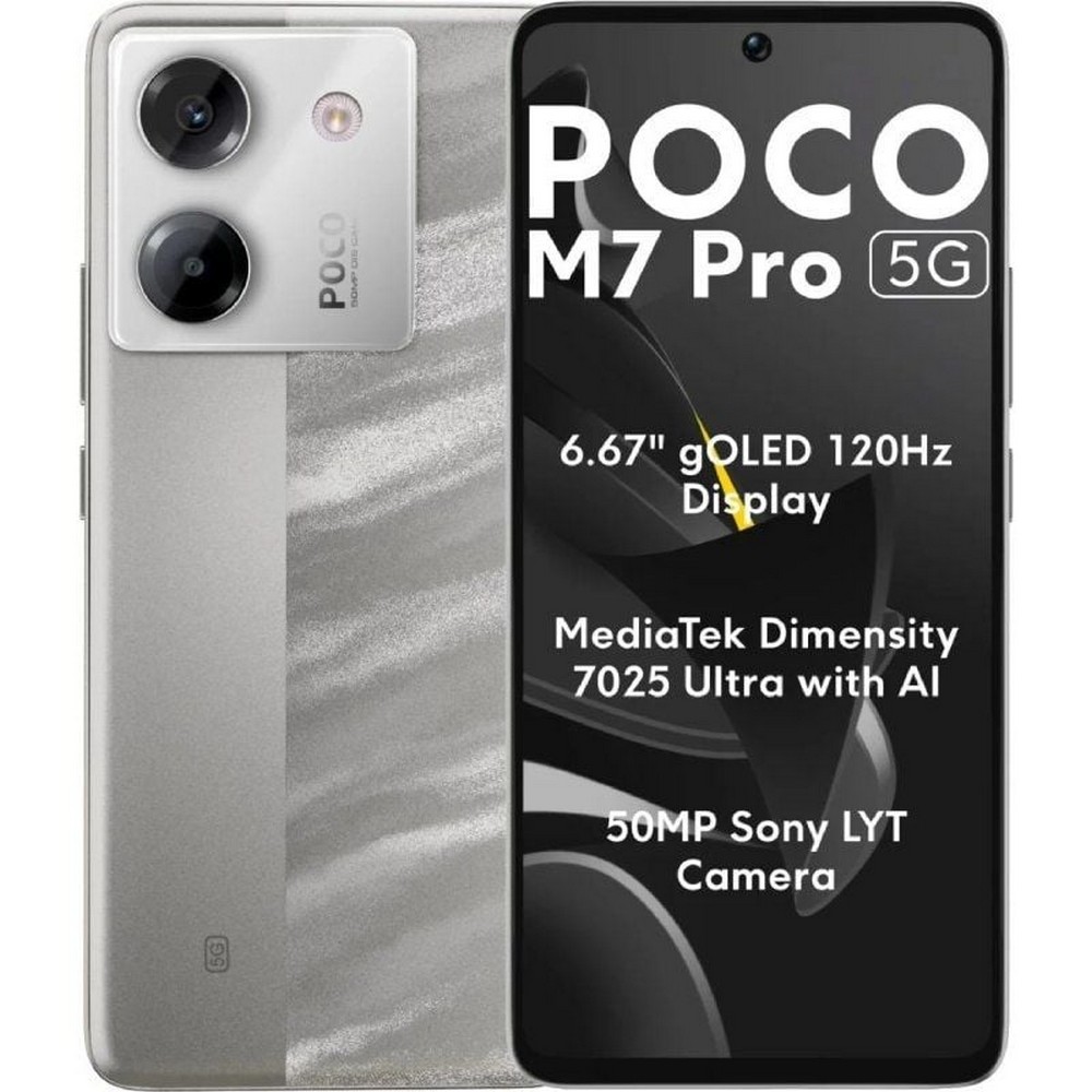 Smartphone Xiaomi POCO M7 Pro 12GB/ 512GB/ 6.67'/ 5G/ Plata