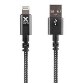 Cable USB 2.0 Lightning Xtorm CX2021/ USB Macho - Lightning Macho/ Hasta 12W/ 480Mbps/ 3m/ Negro