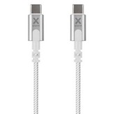 Cable USB Tipo-C Xtorm CX2070 100W/ USB Tipo-C Macho - USB Tipo-C Macho/ Hasta 100W/ 10Gbps/ 1m/ Blanco